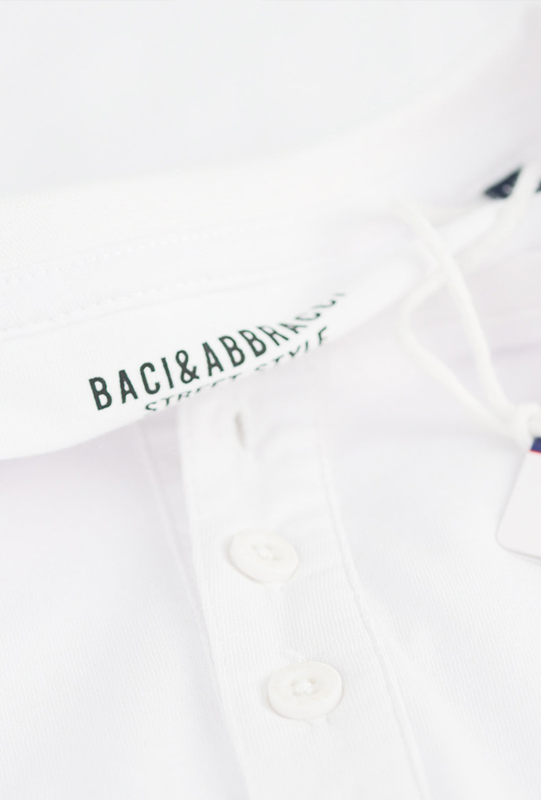 T-Shirt Uomo Baci & Abbracci Maglietta Serafino in cotone Regular Fit Maglie Dresserd - BIANCO