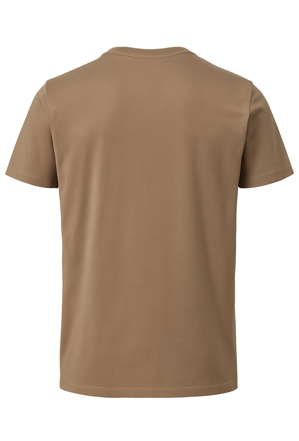 T-Shirt uomo basic logo a rilievo in gomma - CAMMELLO