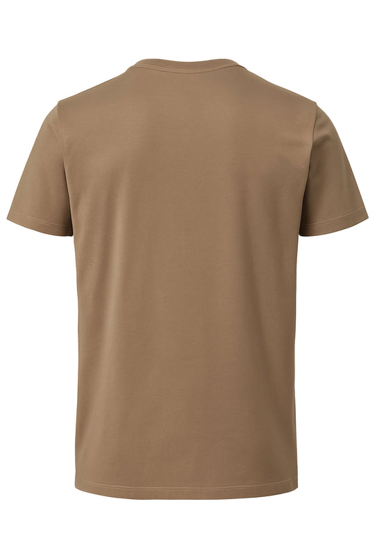 T-Shirt uomo basic logo a rilievo in gomma - CAMMELLO