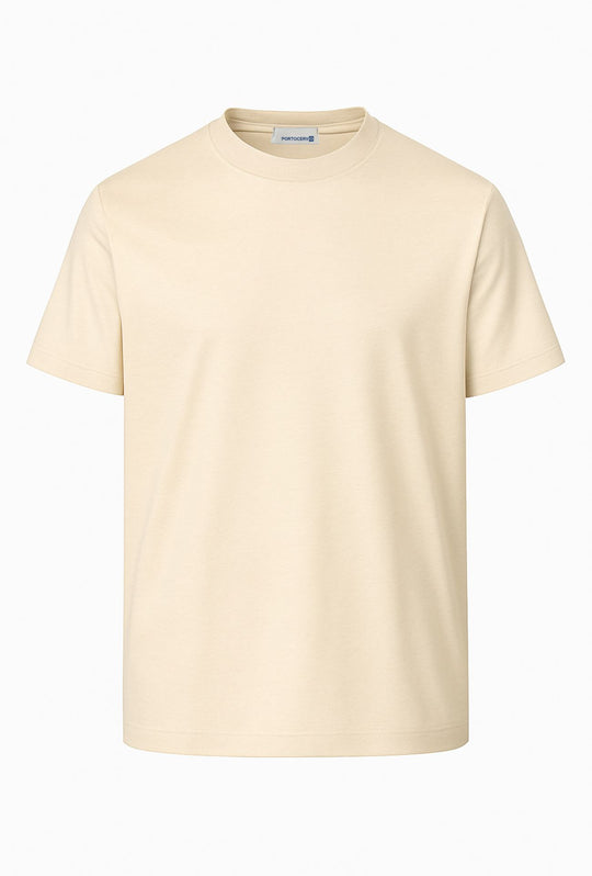 T-Shirt Uomo FILO DI SCOZIA  mezza manica - BEIGE