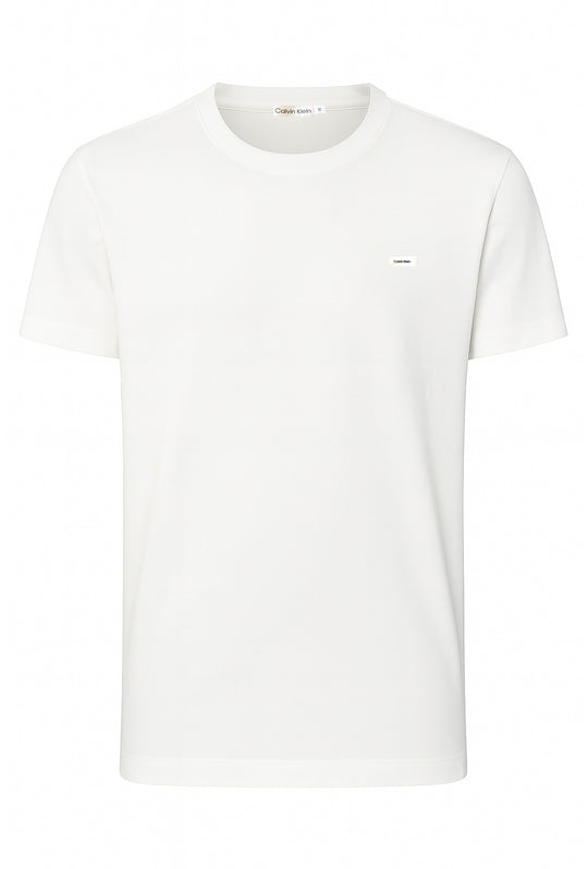 T-Shirt Uomo CALVIN KLEIN logo gommato cucito - BIANCO