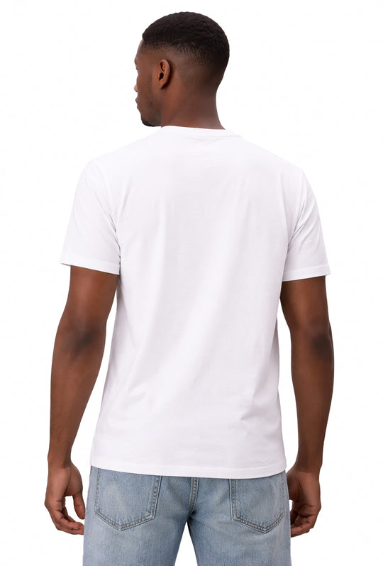T-shirt uomo Calvin Klein in 100% cotone con logo cucito - BIANCO