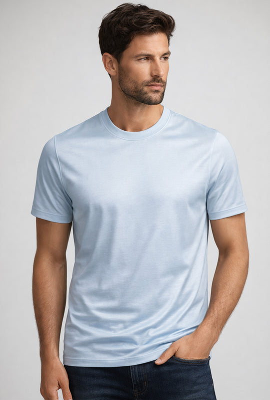 T-Shirt Uomo TESSUTO DI SCOZIA  mezza manica - POLVERE