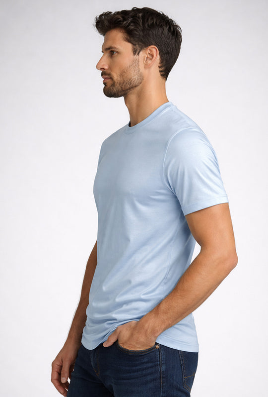 T-Shirt Uomo TESSUTO DI SCOZIA  mezza manica - POLVERE