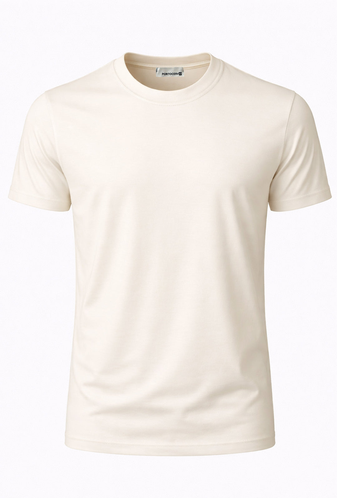 T-Shirt Uomo TESSUTO DI SCOZIA  mezza manica - PANNA