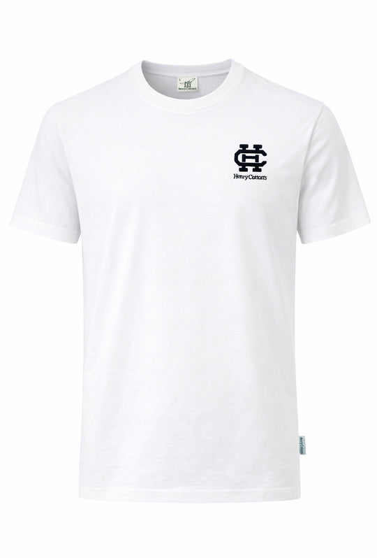 T-Shirt uomo Henry Cotton’s logo a rilievo - BIANCO