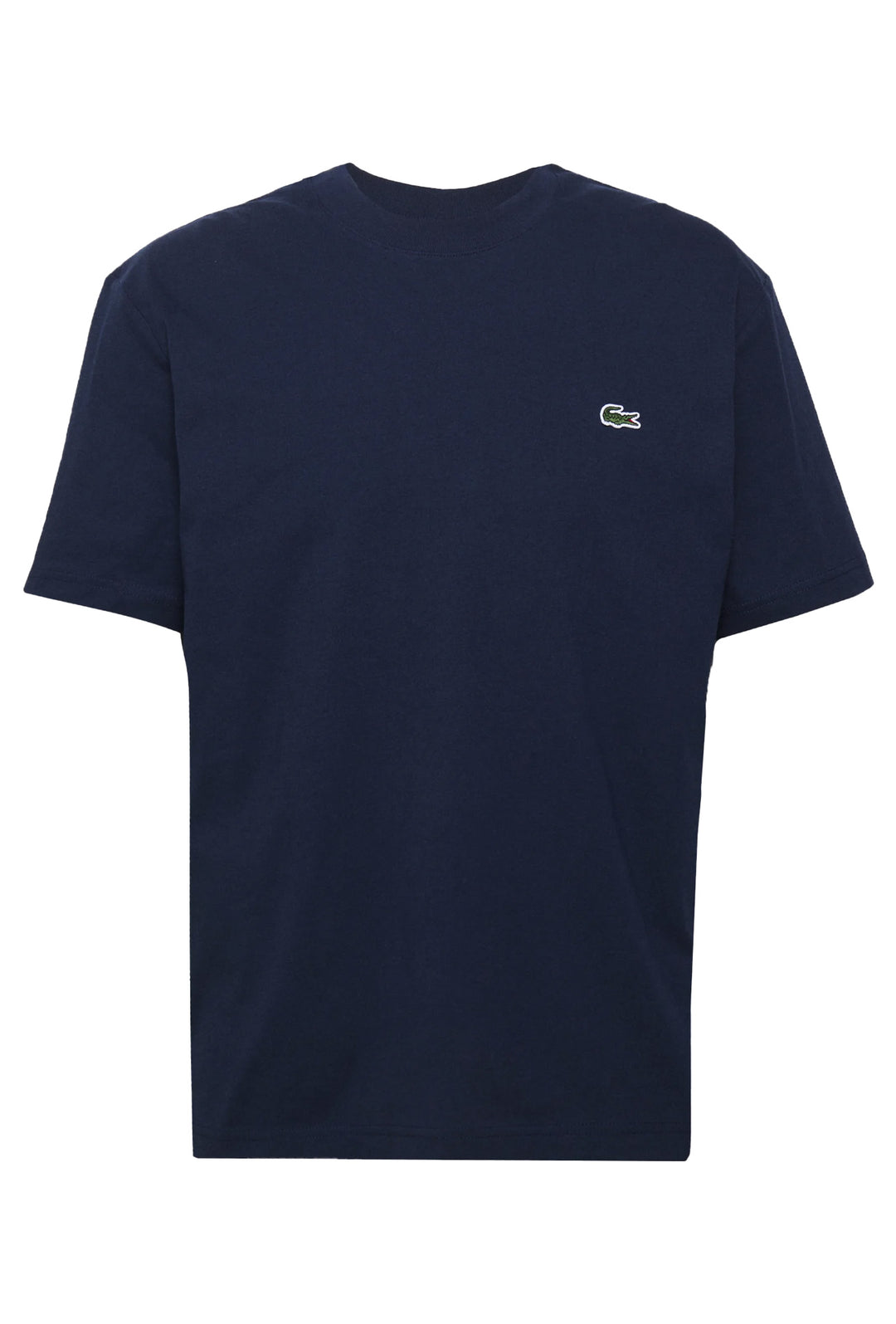 T-Shirt Uomo LaCoste Maglietta Tinta Unita in cotone Logo piccolo - BLU