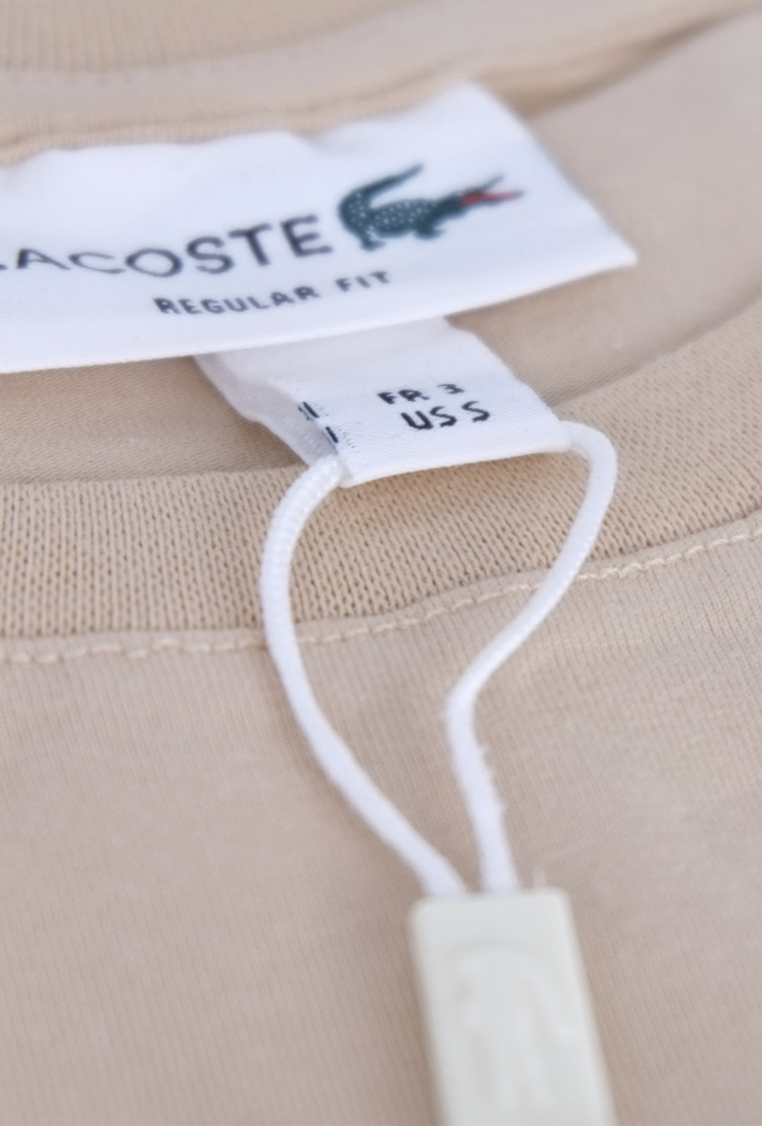 T-Shirt Uomo LACOSTE girocollo cotone jersey - BEIGE