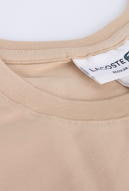 T-Shirt Uomo LACOSTE girocollo cotone jersey - BEIGE