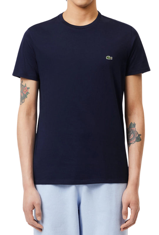 T-Shirt Uomo LACOSTE girocollo cotone jersey - BLU