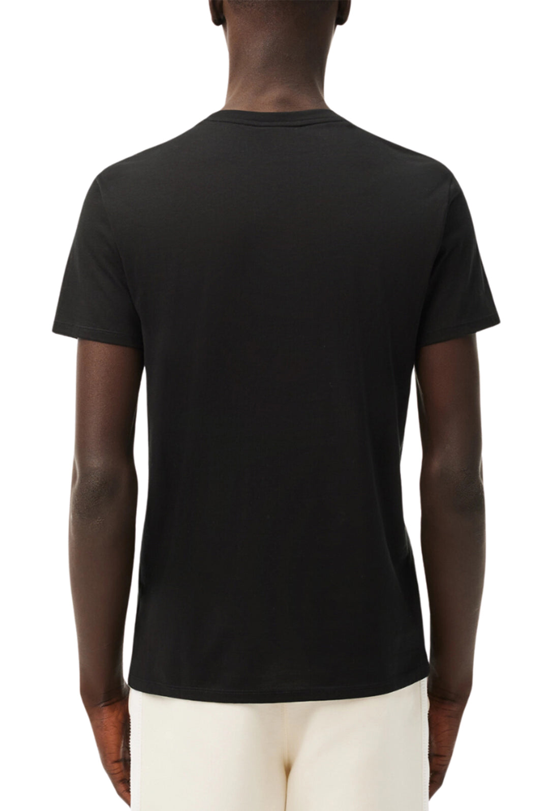 T-Shirt Uomo LACOSTE girocollo cotone jersey - NERO