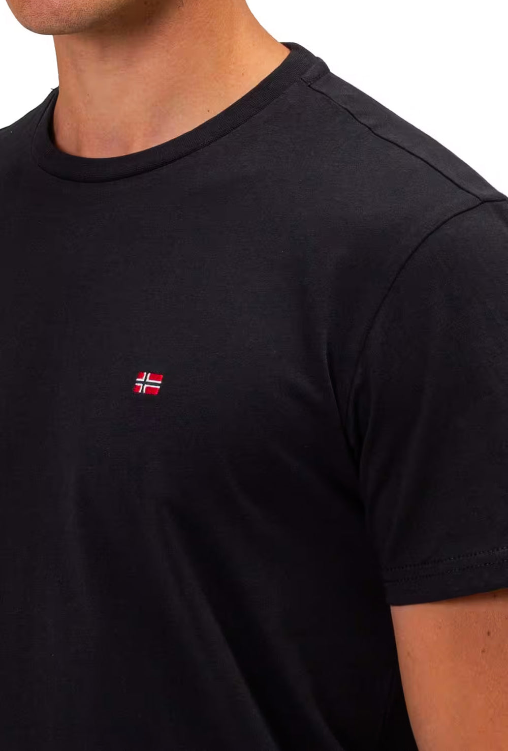 T-shirt uomo Napapijri Salis basic logo lato cuore - NERO