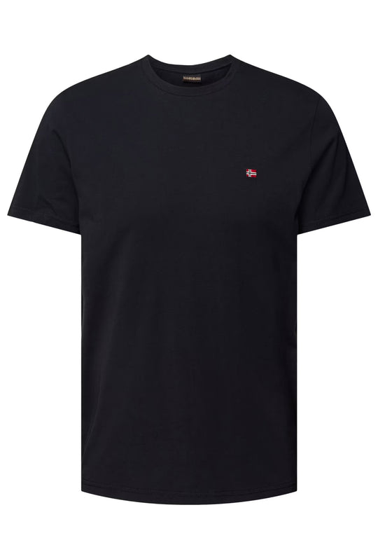 T-shirt uomo Napapijri Salis basic logo lato cuore - NERO