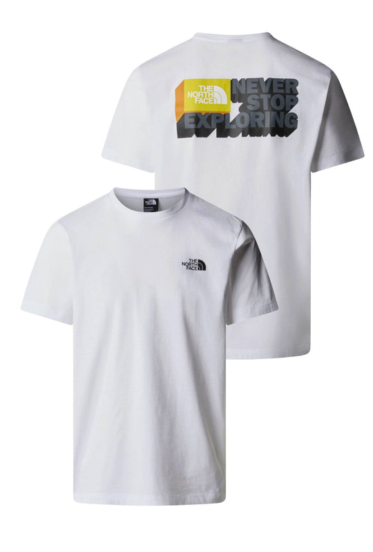 T-Shirt Uomo THE NORTH FACE con stampa grande sul retro - BIANCO