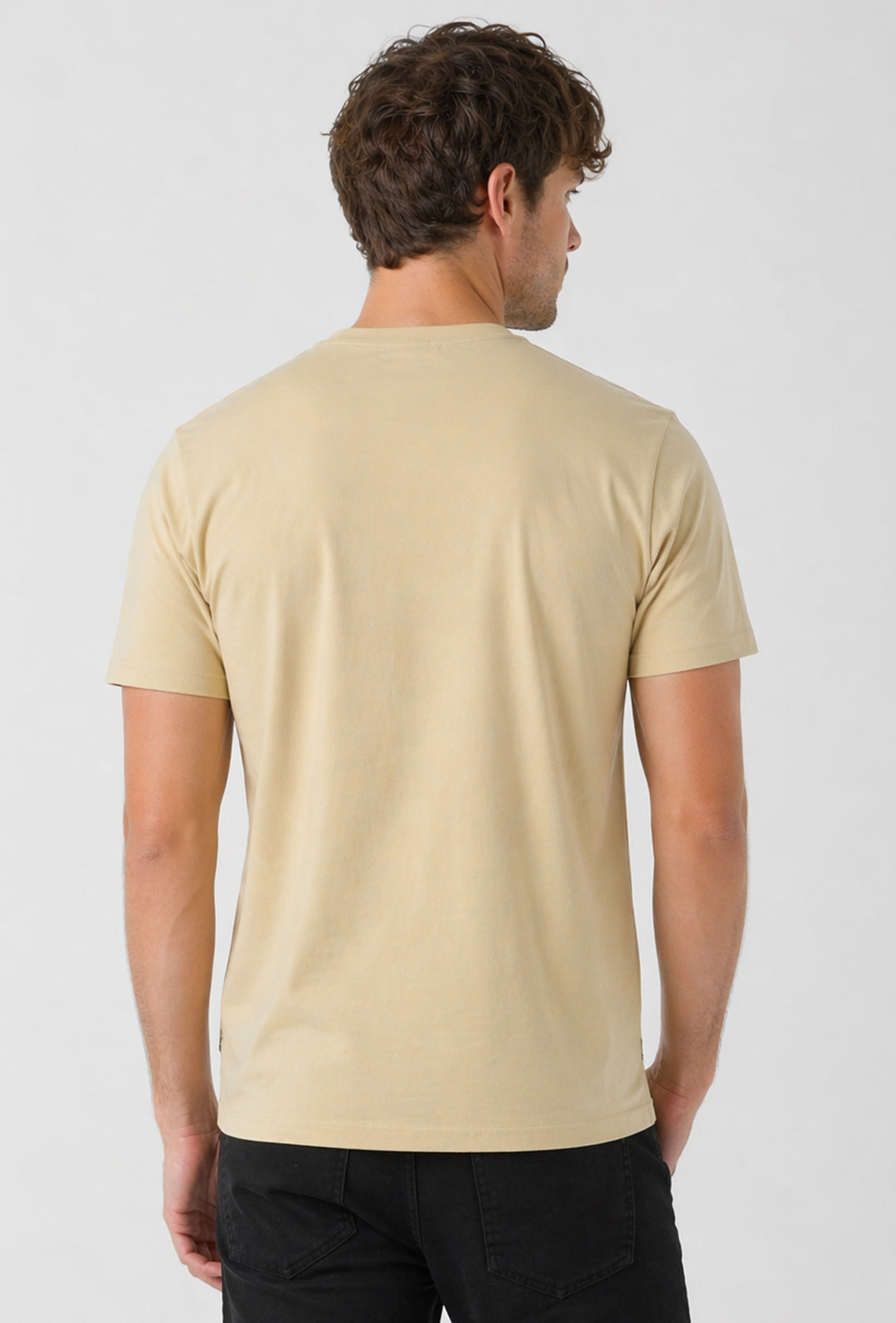 T-shirt uomo Timberland con logo stampato sul petto - BEIGE