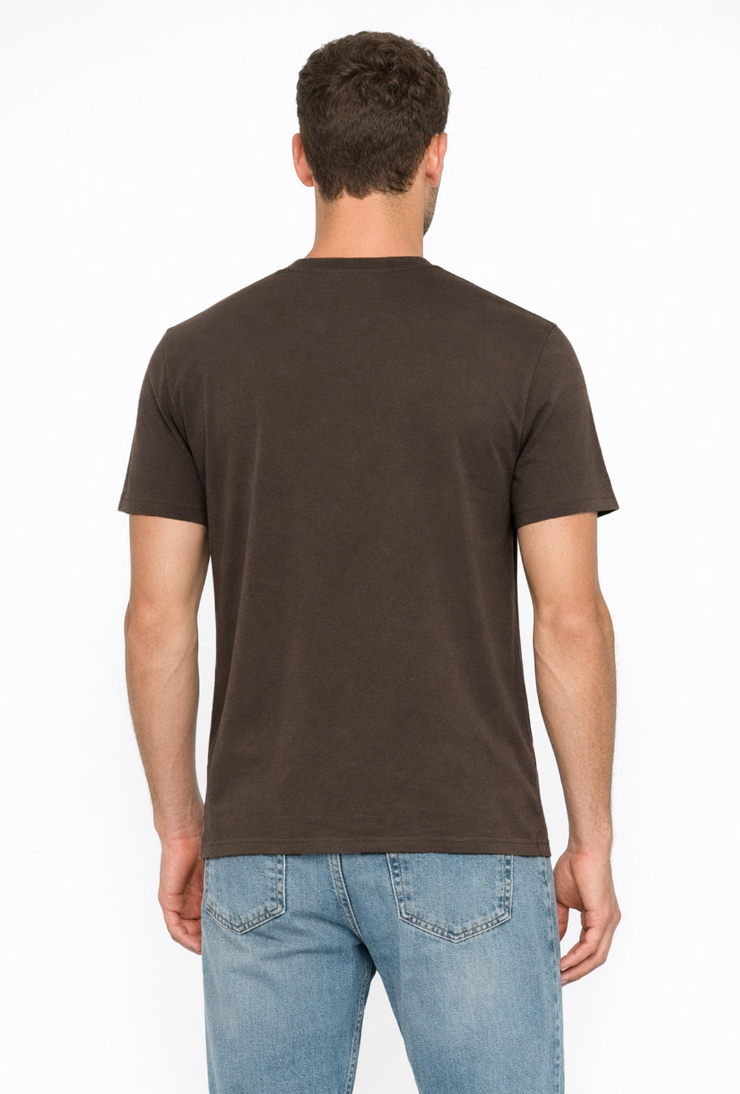 T-shirt uomo Tommy Jeans logo a rilivielo 100% cotone - MARRONE