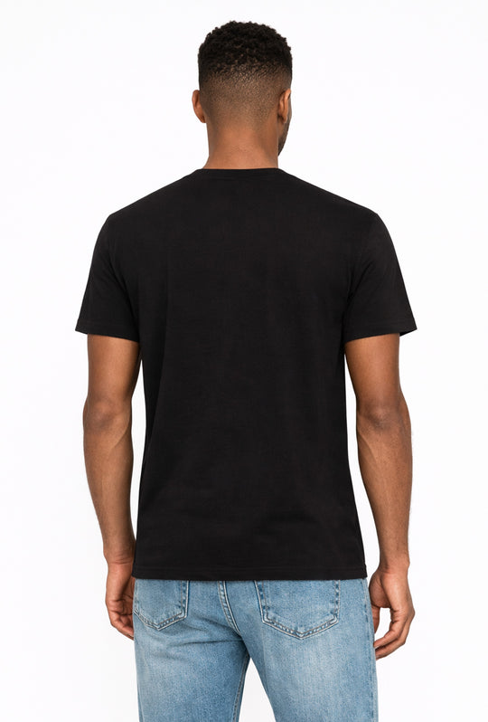 T-shirt uomo Tommy Jeans logo a rilivielo 100% cotone - NERO