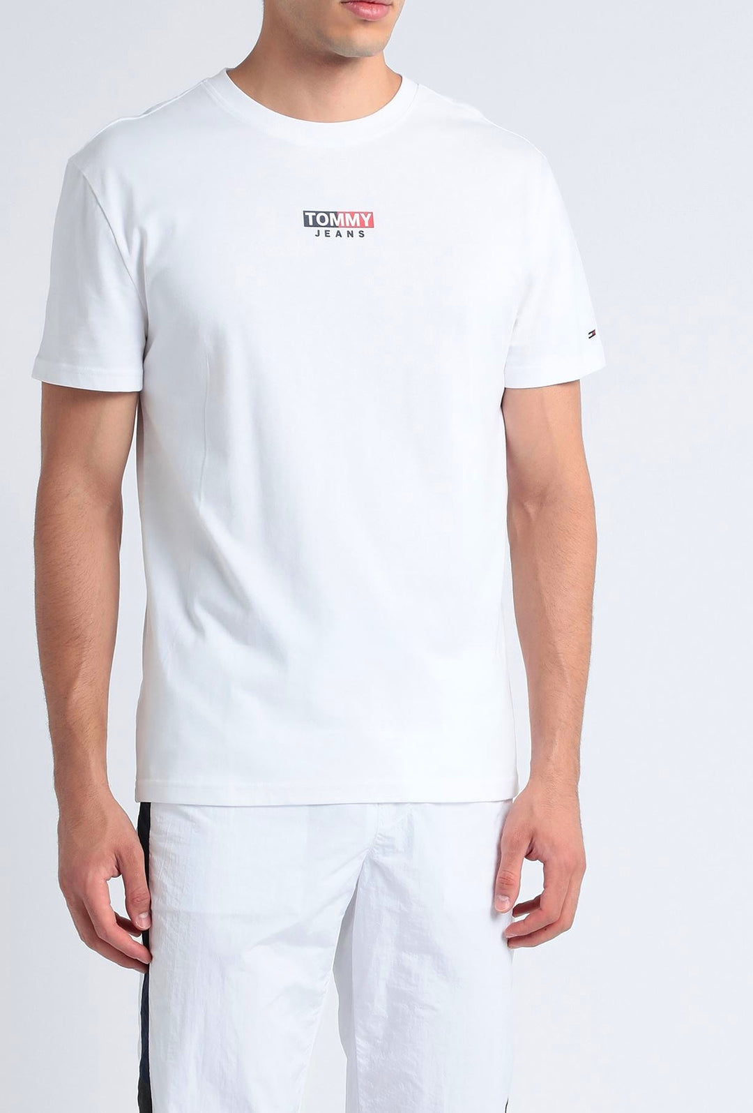 T-Shirt uomo TOMMY JEANS con stampa sul petto - BIANCO
