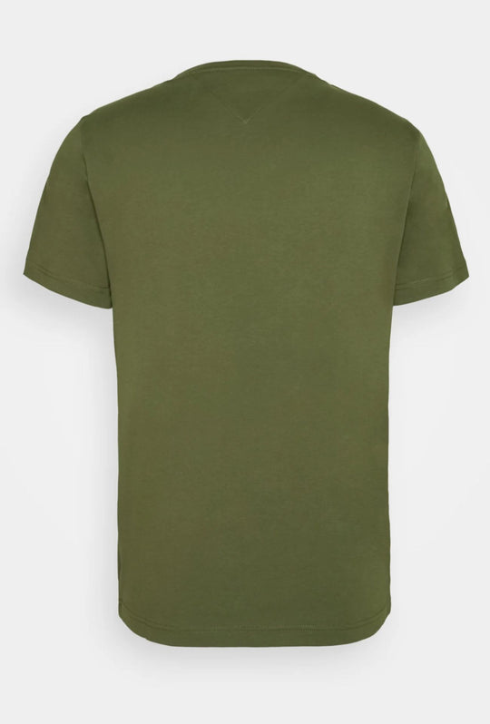 T-Shirt Uomo TOMMY HILFIGER LOGO TEE - VERDE MILITARE