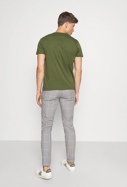 T-Shirt Uomo TOMMY HILFIGER LOGO TEE - VERDE MILITARE