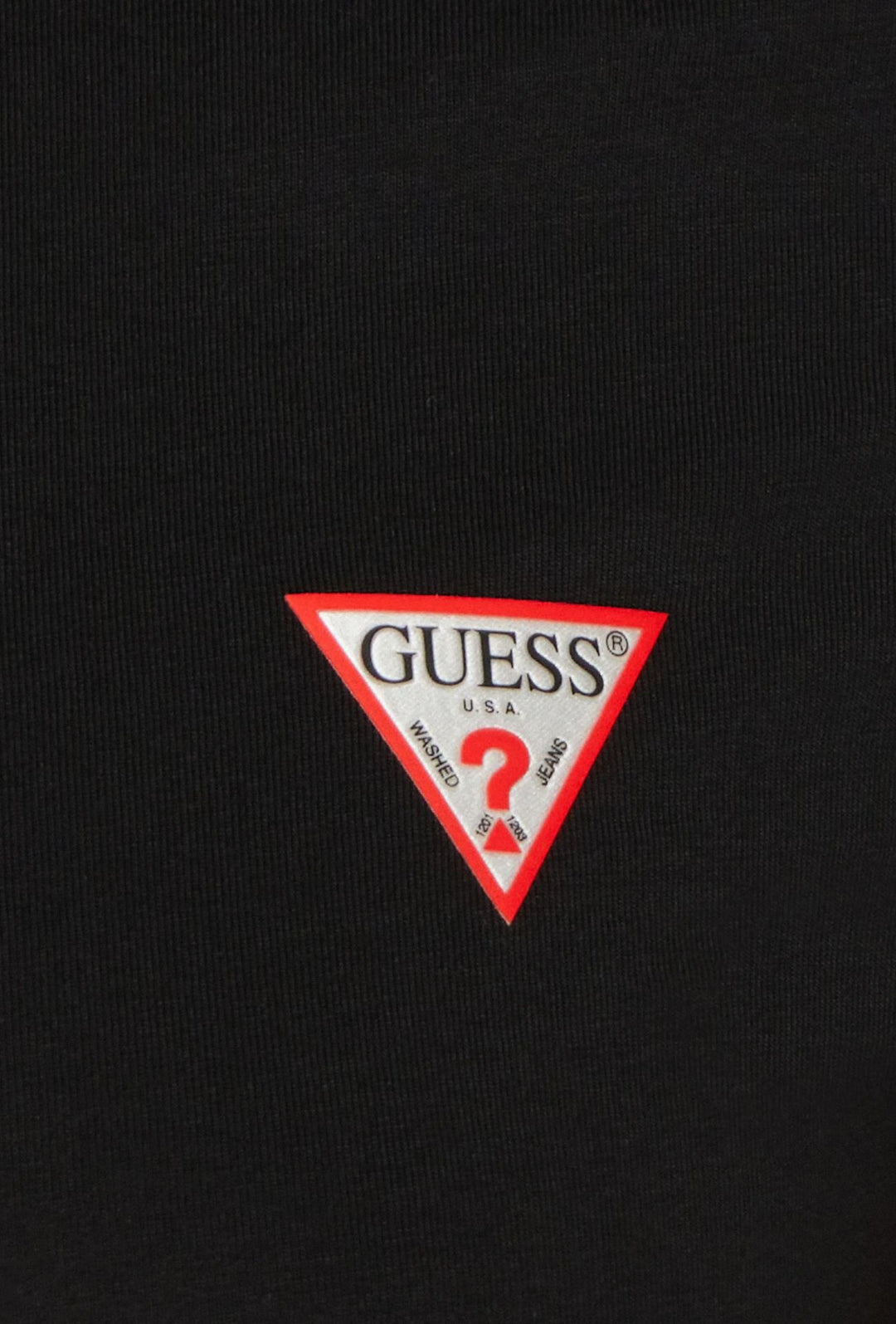 T-Shirt Donna GUESS Mini Triangle Tee Pure White Slim Fit - NERO