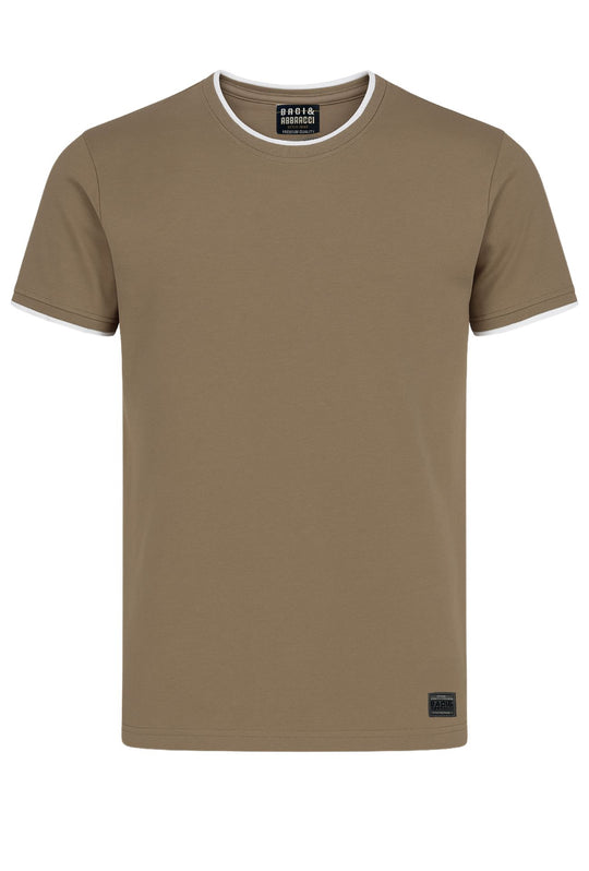 T-Shirt Uomo Baci & Abbracci in cotone premium Tinta Unita - FANGO