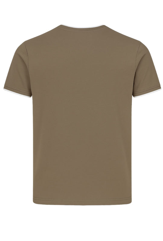 T-Shirt Uomo Baci & Abbracci in cotone premium Tinta Unita - FANGO
