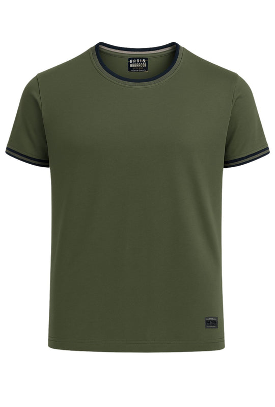 T-Shirt Uomo Baci & Abbracci in cotone premium Tinta Unita - VERDE