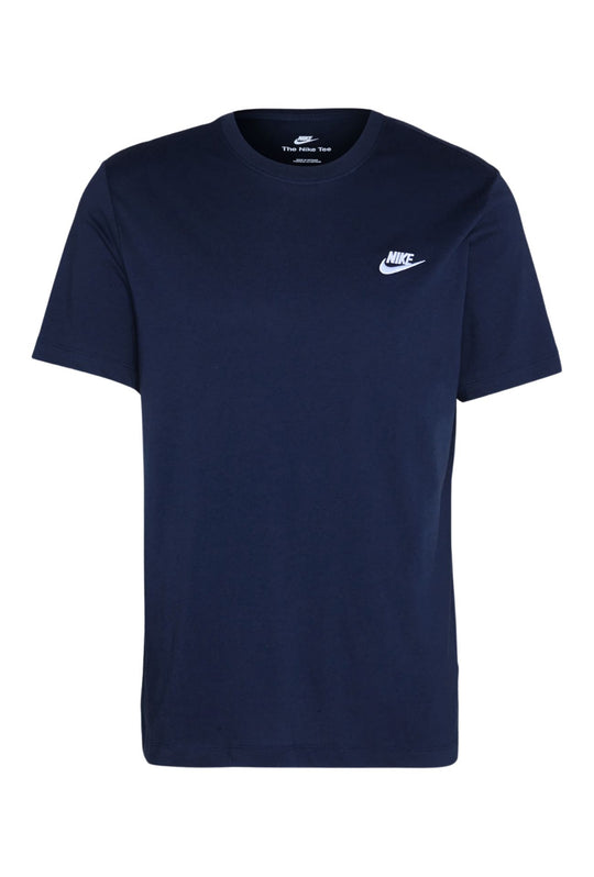 T-Shirt uomo NIKE Sportswear Club Tee logo ricamato lato cuore - BLU