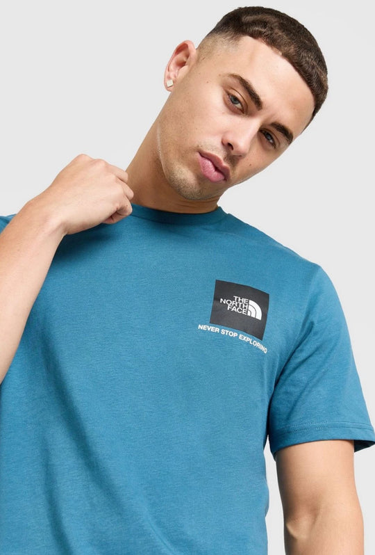 T-Shirt uomo THE NORTH FACE 100% Cotone - PETROLIO