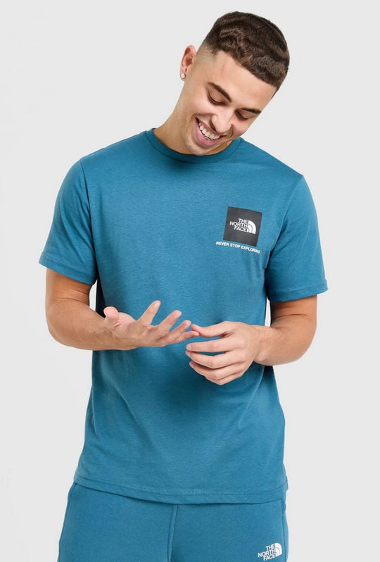 T-Shirt uomo THE NORTH FACE 100% Cotone - PETROLIO