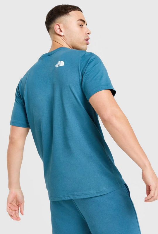 T-Shirt uomo THE NORTH FACE 100% Cotone - PETROLIO