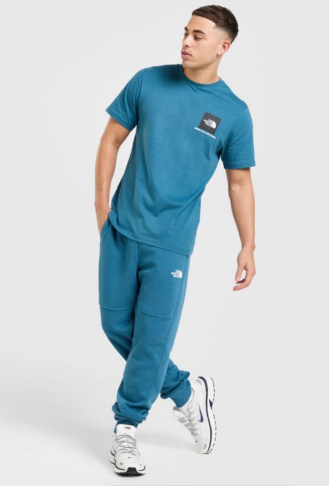 T-Shirt uomo THE NORTH FACE 100% Cotone - PETROLIO