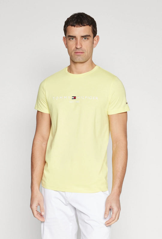 T-Shirt Uomo TOMMY HILFIGER LOGO TEE - YELLOW TULIP