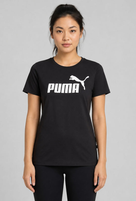 T-Shirt Donna Puma in Cotone 100% – NERO