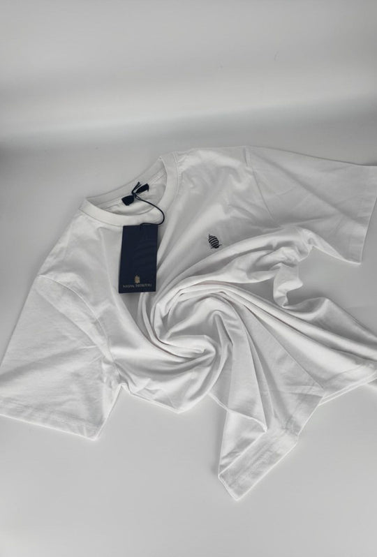 T- Shirt Uomo MARINA YACHTING 100% cotone logo piccolo ricamato lato cuore- BIANCO