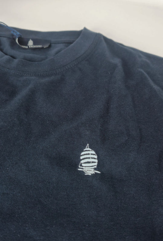 T- Shirt Uomo MARINA YACHTING 100% cotone logo piccolo ricamato lato cuore- BLU NAVY