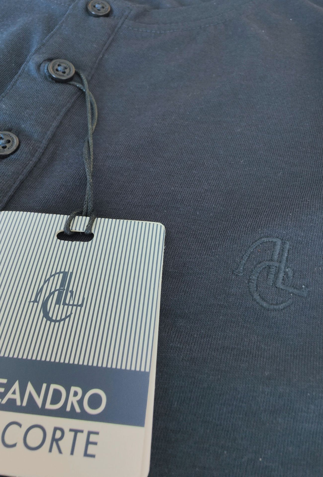 T-shirt Uomo Collo Serafino Aleandro La Corte - BLU NAVY