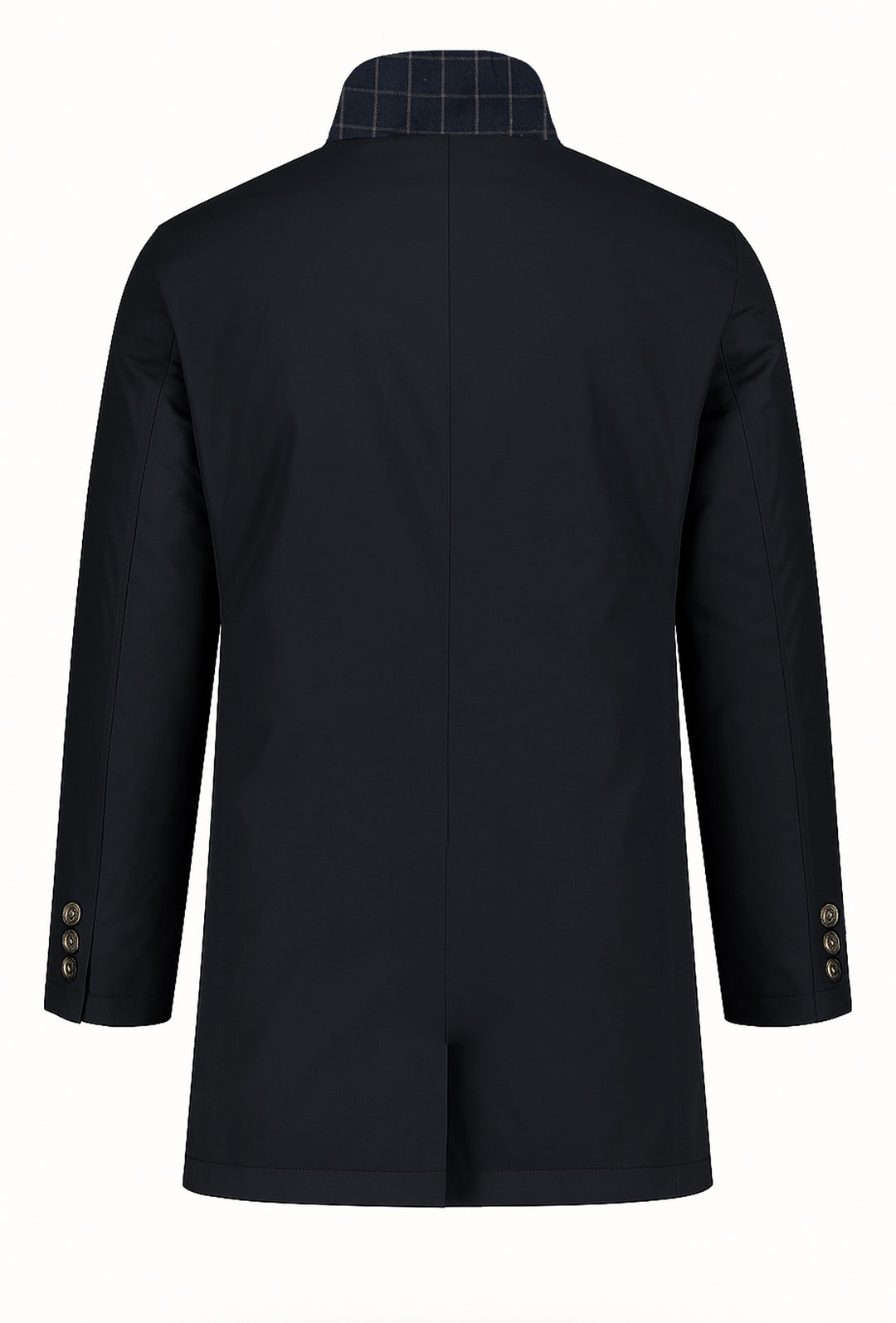 Trench uomo con pettorina smontabile fodera in cotone - NERO