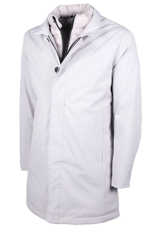 Trench Uomo Dresserd Giubbotto tessuto tecnico con piumino smontabile - GRIGIO