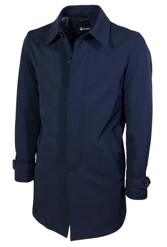 Trench Uomo Invernale Dresserd Impermeabile Trapunta Interna - BLU