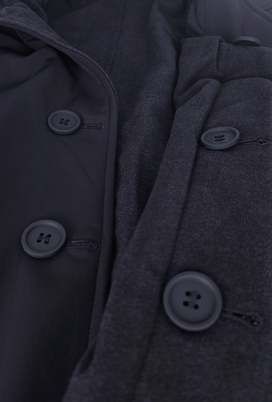 Trench Uomo invernale Double Face Tessuto tecnico  misto lana - BLU NAVY