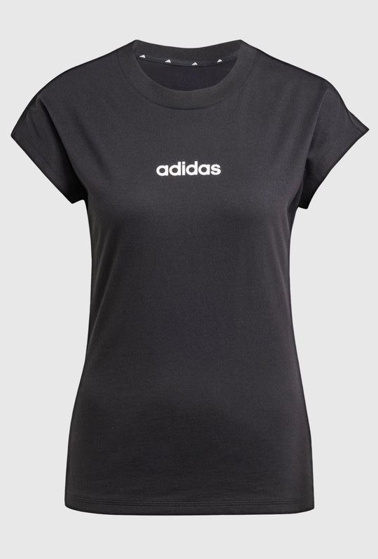 T-Shirt Donna Adidas in Cotone 100%- NERO