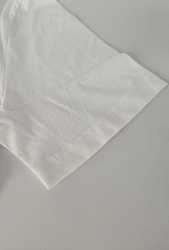 T-Shirt Uomo P-CLUB  100% Cotone con Stampa Skyline e Ricamo  Regular Fit- BIANCO