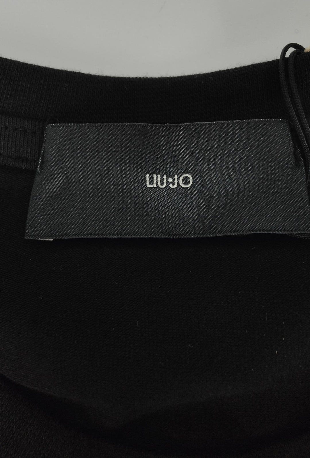 T-Shirt Uomo girocollo LIU.JO in cotone  con logo minimal Lato cuore- NERO
