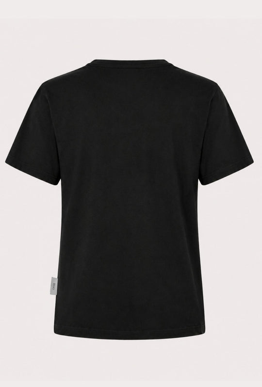 T-Shirt Uomo girocollo LIU.JO in cotone  con logo minimal Lato cuore- NERO