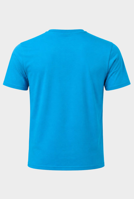 T-shirt Uomo Girocollo con Logo Stampato lato cuore NAVY SAIL in cotone-TURCHESE