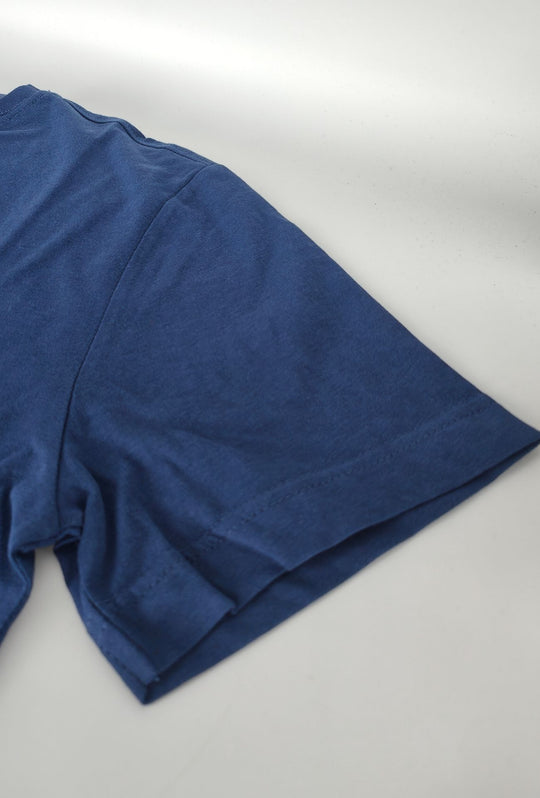 T-shirt Uomo Girocollo con Logo Stampato lato cuore NAVY SAIL in cotone-DENIM