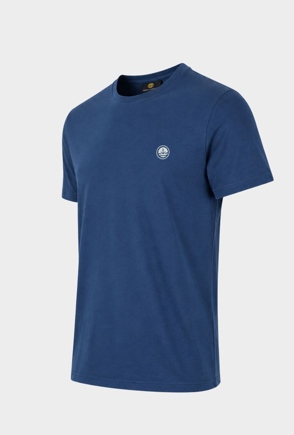 T-shirt Uomo Girocollo con Logo Stampato lato cuore NAVY SAIL in cotone-DENIM