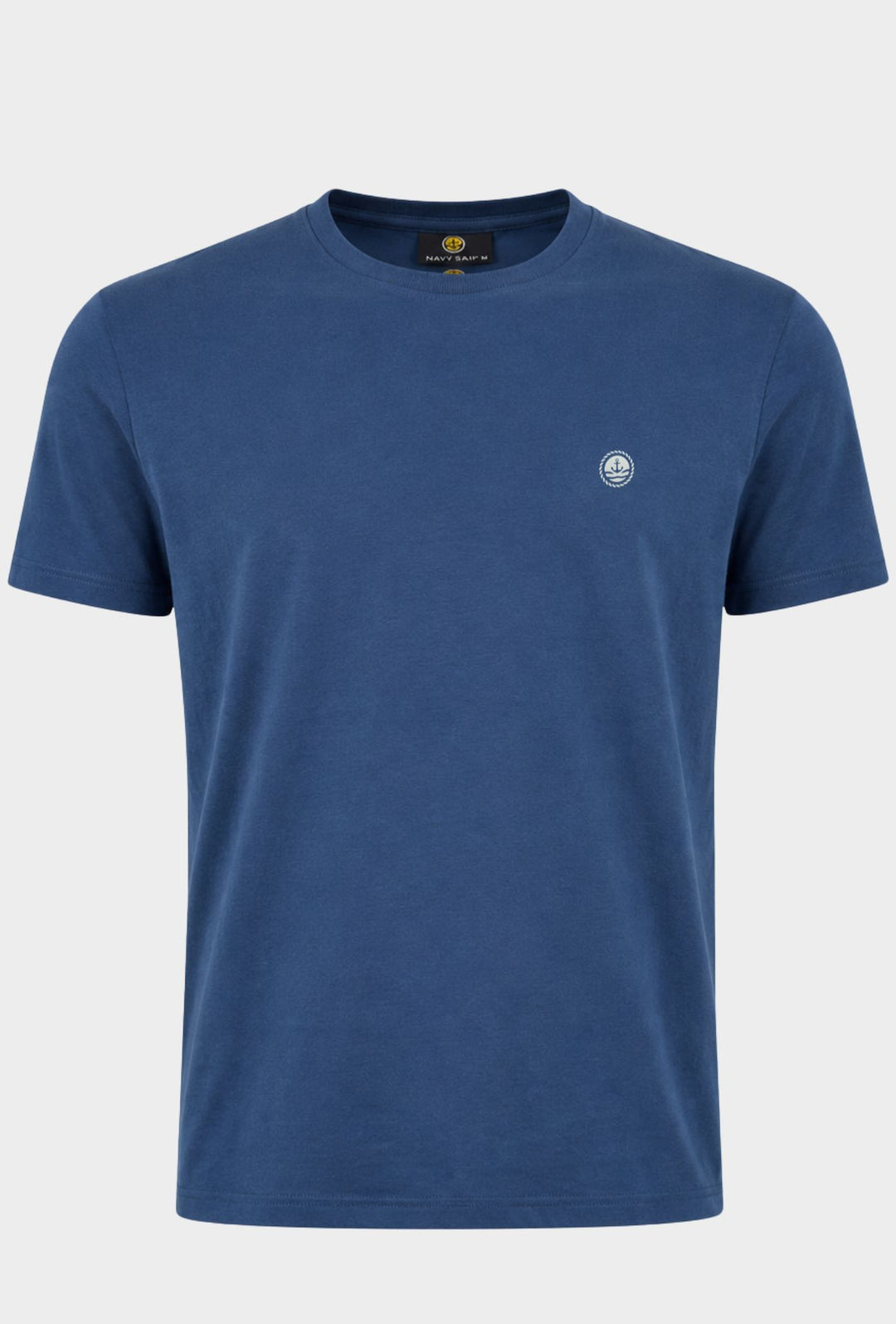 T-shirt Uomo Girocollo con Logo Stampato lato cuore NAVY SAIL in cotone-DENIM